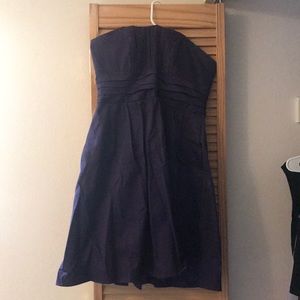 Dark purple strapless dress